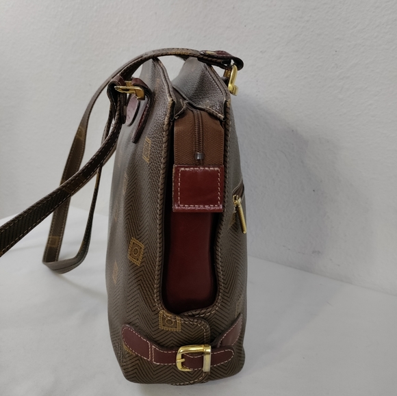 💥FINAL PRICE💥 Texier Vintage Brown Leather Logo Shoulder Bag Tote - Picture 5 of 12